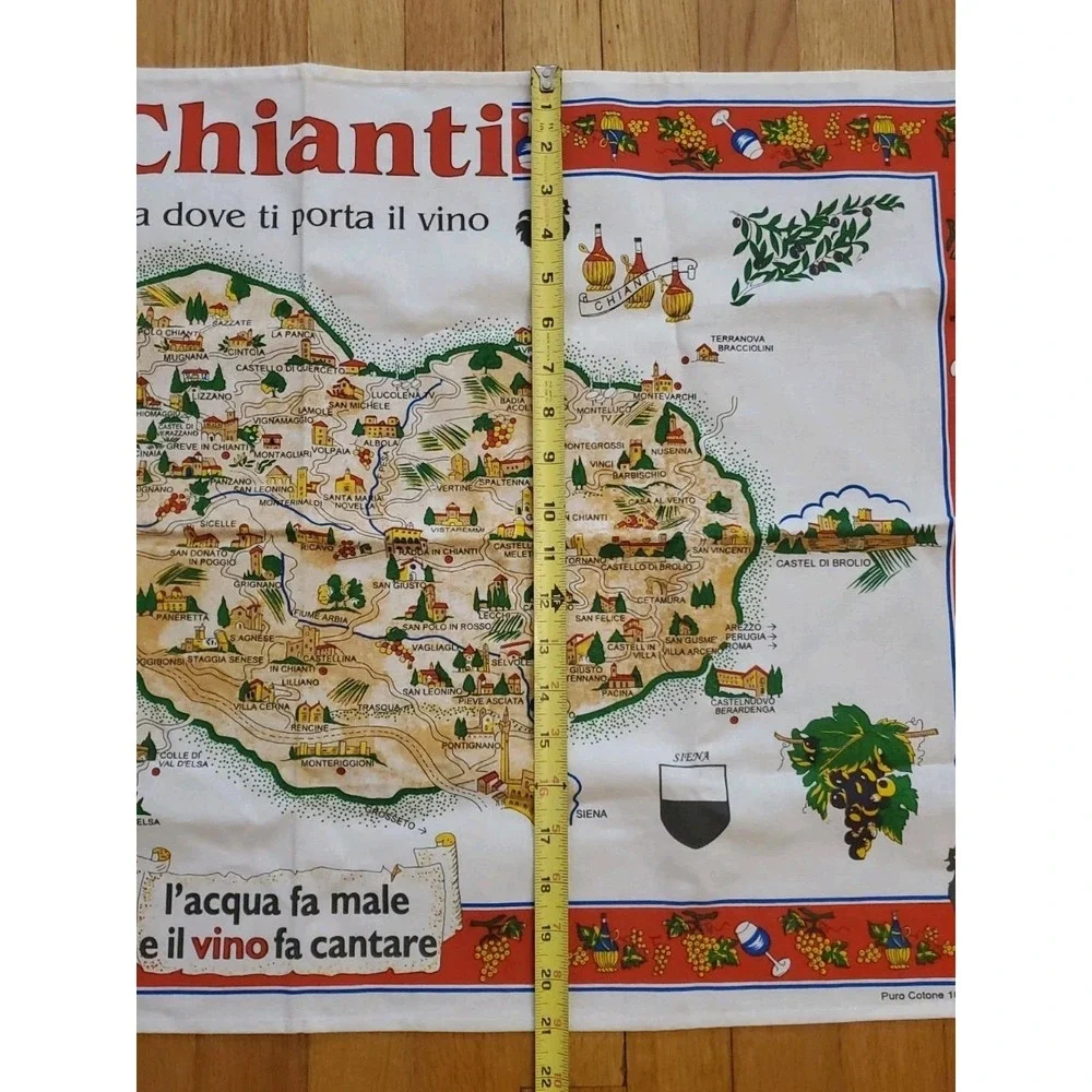 Chianti Vino Wine 100% Cotton Italian Tea‎ Towel Extra Large